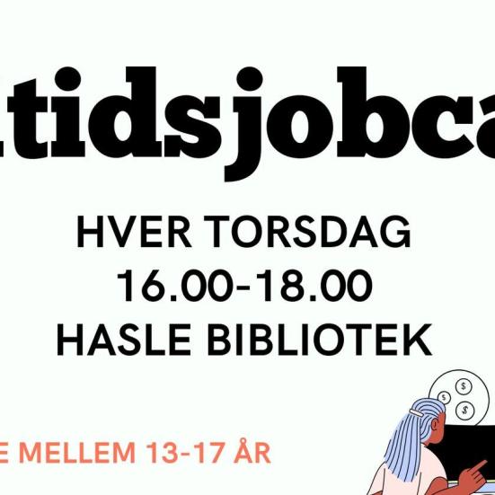 Fritidsjobcafé på Hasle Bibliotek hver torsdag 16 - 18